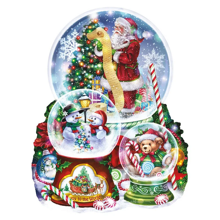 【DIY Brand】Christmas Crystal Ball 11CT Stamped Cross Stitch 40*40CM