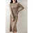 Dwblockchain Cashmere Sweater Women's Knitted Dresses 100% Merino Wool O-Neck Elegant Party Dress Autumn Winter Female Pullover Casual Skirts