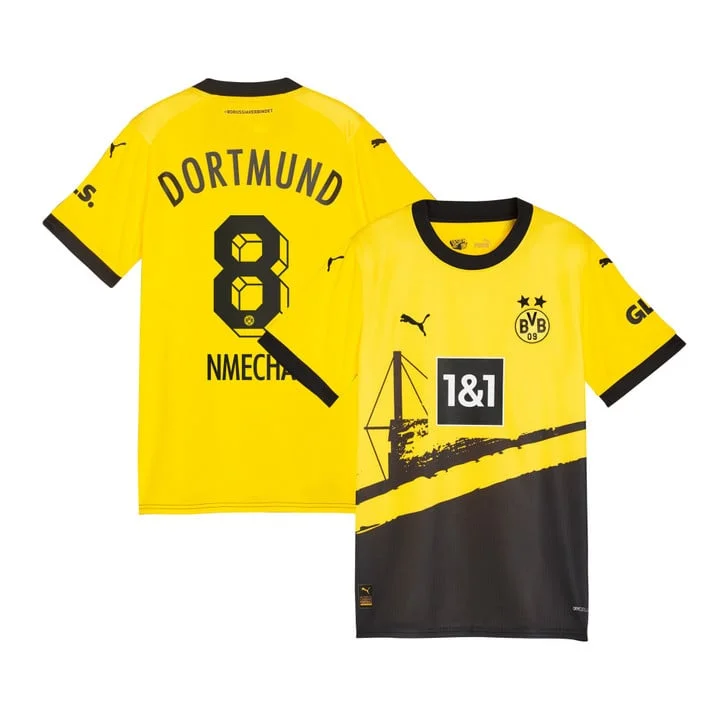 Borussia Dortmund Felix Nmecha 8 Home Shirt Kit 2023-2024