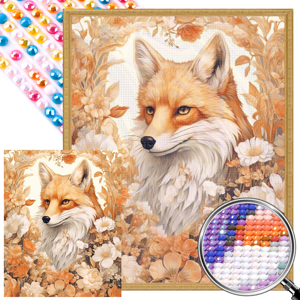 5D DIY Diamond Painting Full Round Cool Fox Diamond Embroidery