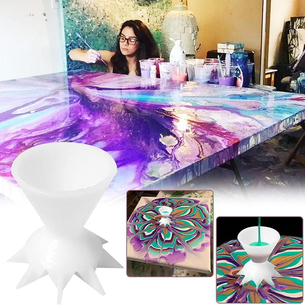 Funnel Split Cup Acrylic Paint Pouring DIY Making Pour Painting