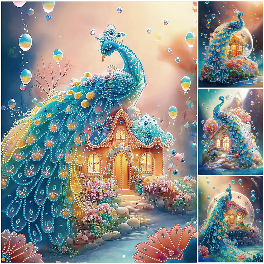 Fantasy Peacock - Special Shaped Drill Diamond Painting - 30*40CM(Canvas)