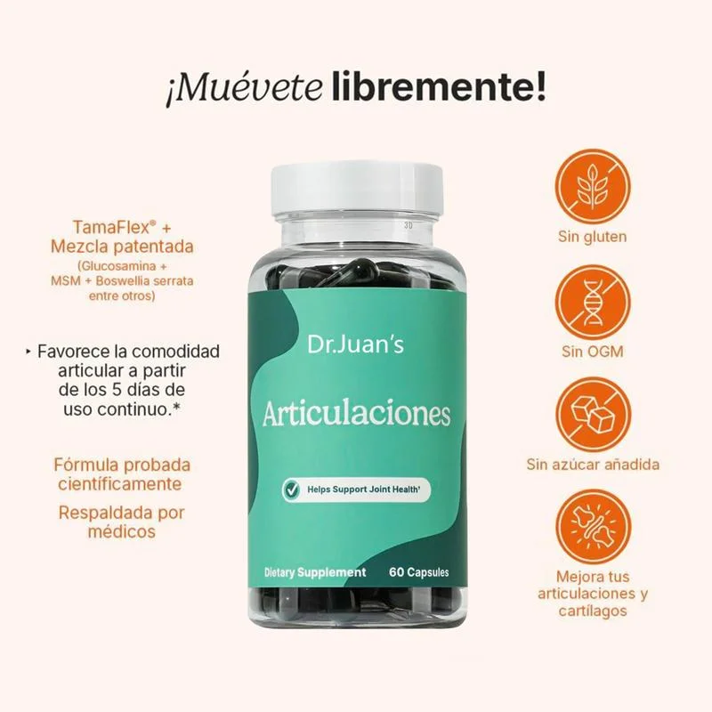 Dr. Juan's Remedio Articulaciones, Promotes Joint Comfort and Function, Contains Clinically Proven Ingredients, TamaFlex, 30 servings Healthcare Supplement Dietary