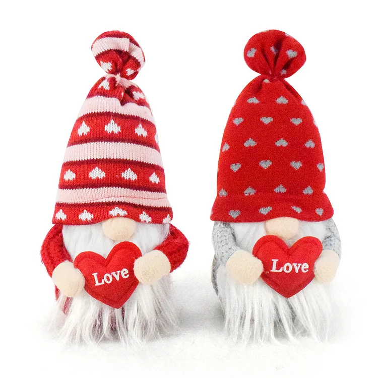 Valentine's Day Gnome Gift Decoration Doll Fabric Gnome Hug Heart