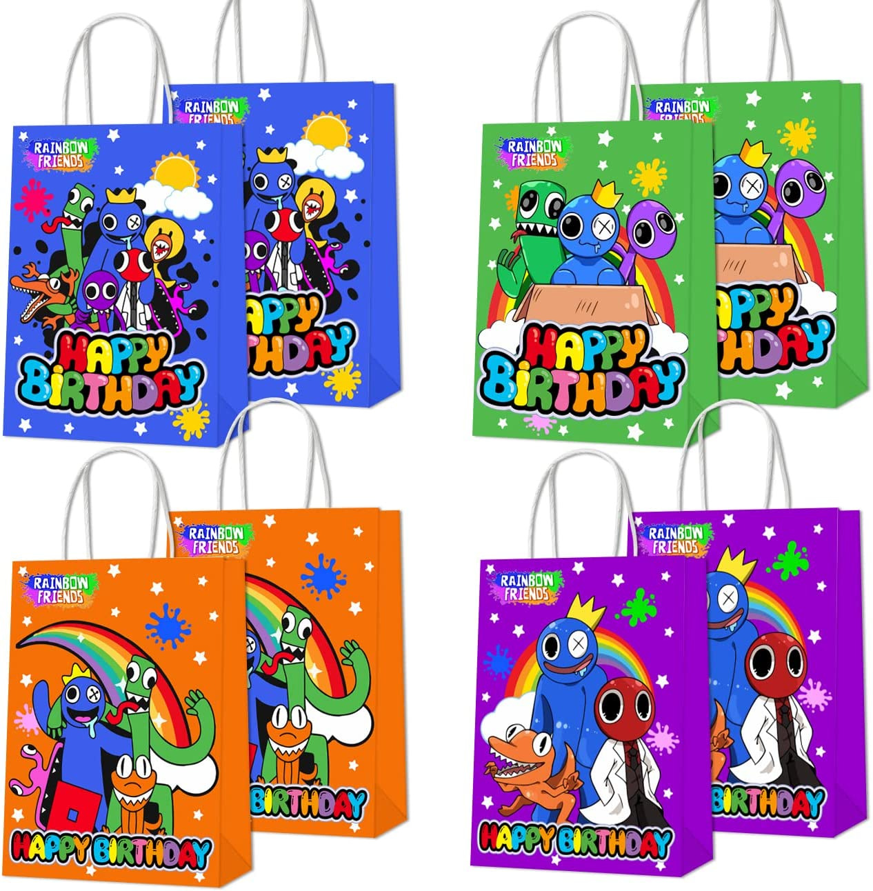 48 Pcs Rainbow Kraft Paper Treat Bags With Handles - Inspirational Quotes, 5.9x3.15x8.27 Inch - View #8