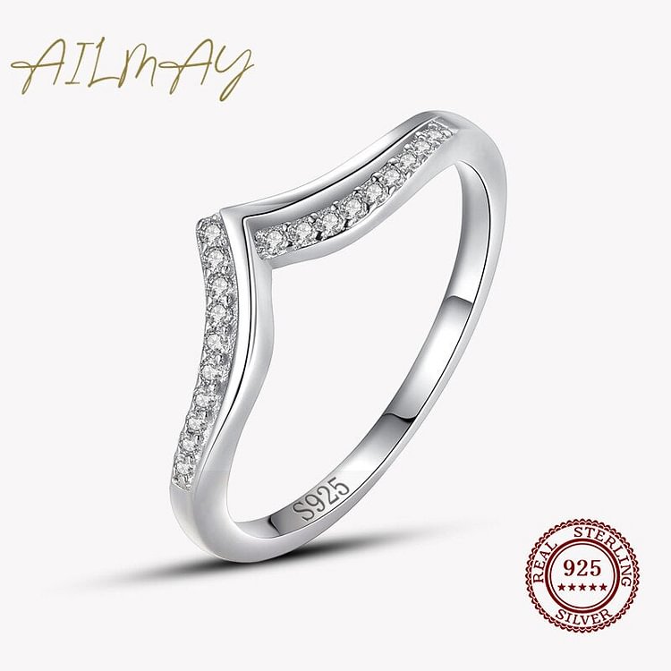 YOY-925 Sterling Silver Asymmetry Fashionc Rings