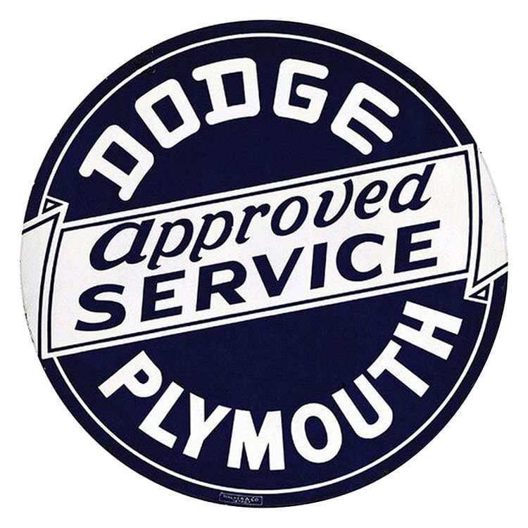 Dodge Plymouth - Round Shape Tin Signs/Wooden Signs - 30*30CM