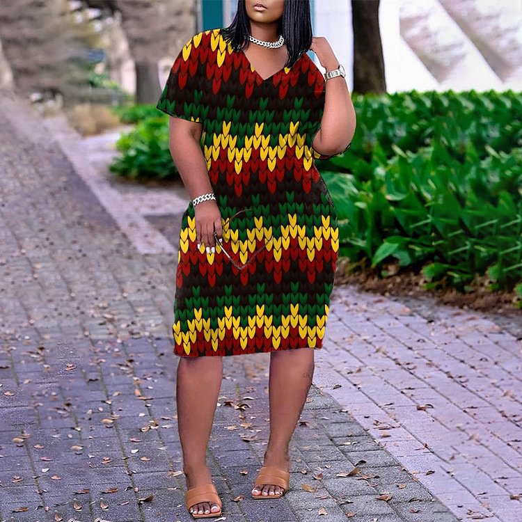 Casual Black Pride Printed Midi Dress