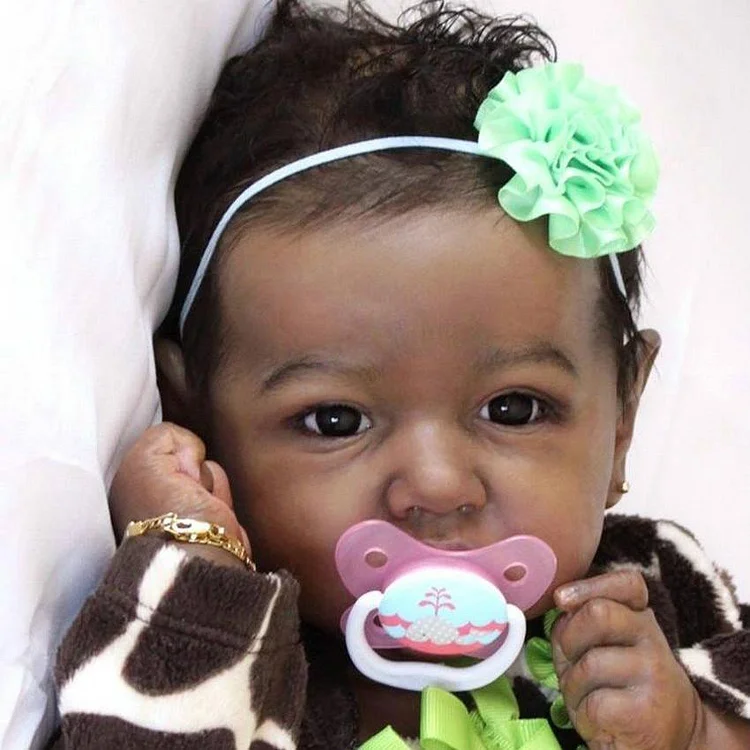 Dollreborns® Black Newborn Lifelike 12'' African American Super Realistic Reborn Baby Doll Girl Hayley Toy
