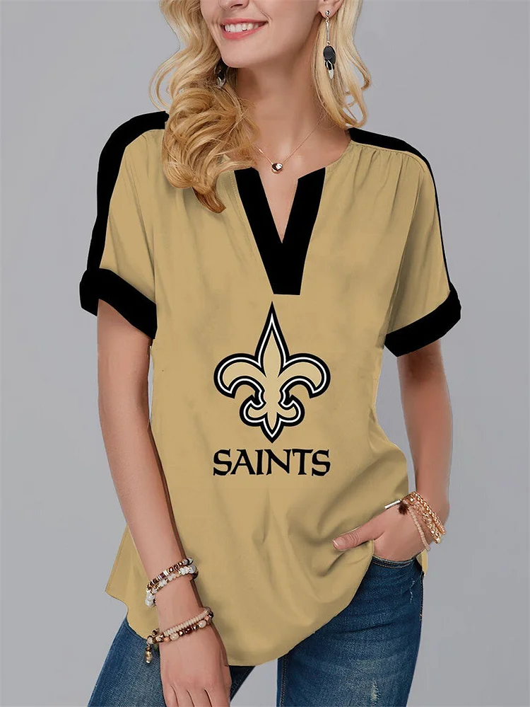 New Orleans Saints
Fashion Short Sleeve V-Neck Shirt