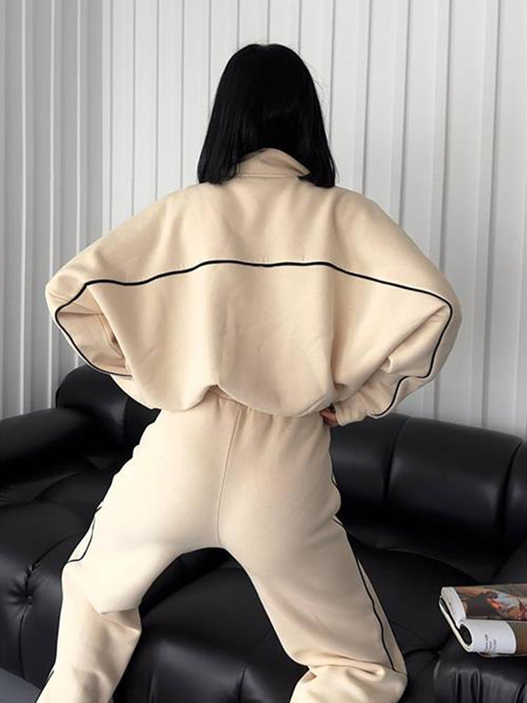 BASICS Two-piece Pants Set Apricot