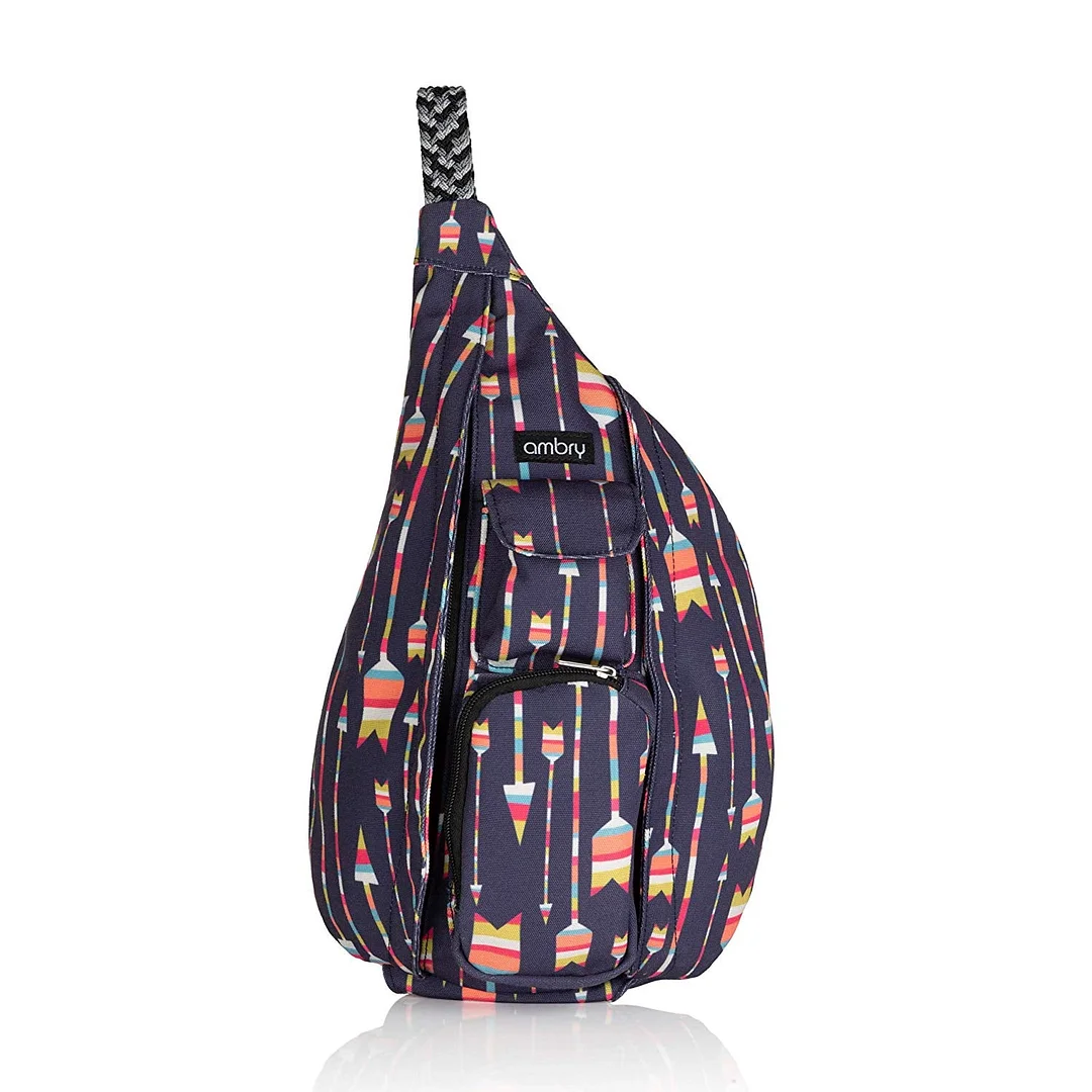 Mini Rope Sling Bag, One Shoulder Small Crossbody Backpack for Women