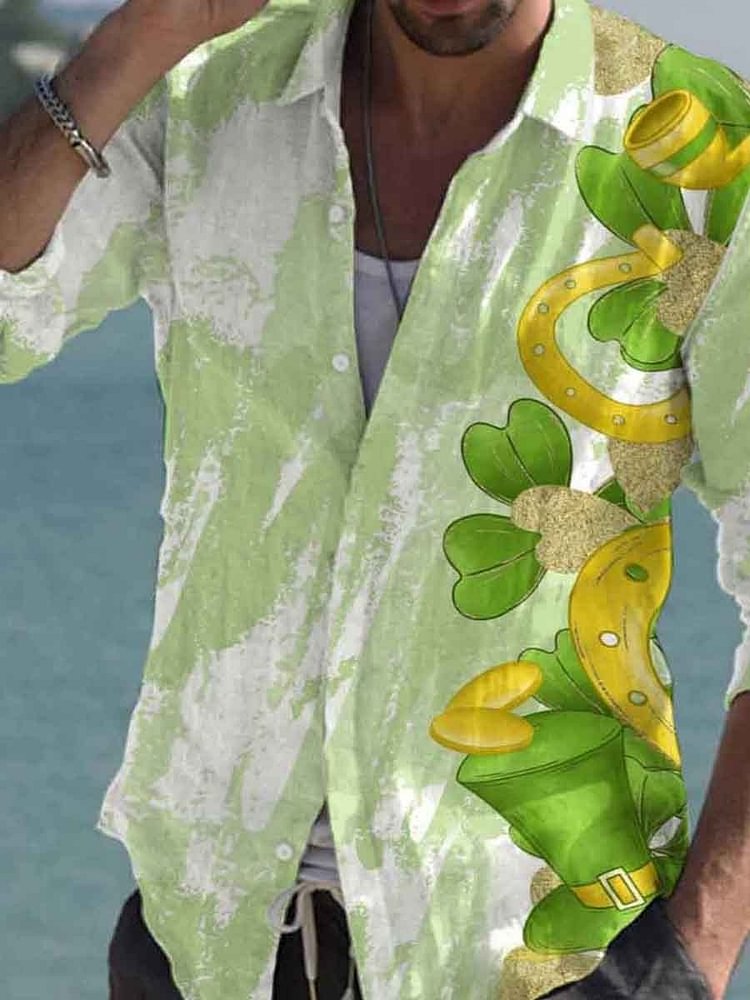 Men's St. Patrick's Day Printed Casual Shirt socialshop