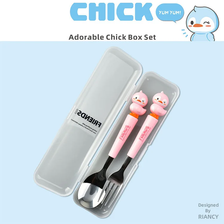 Cute Chicken Tableware Set  (Fork + Spoon) Rilifactory