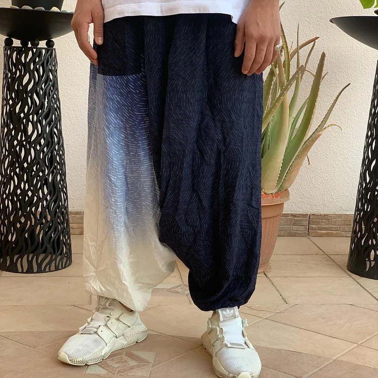 Colorblocked Printed Relaxed Sweatpants
