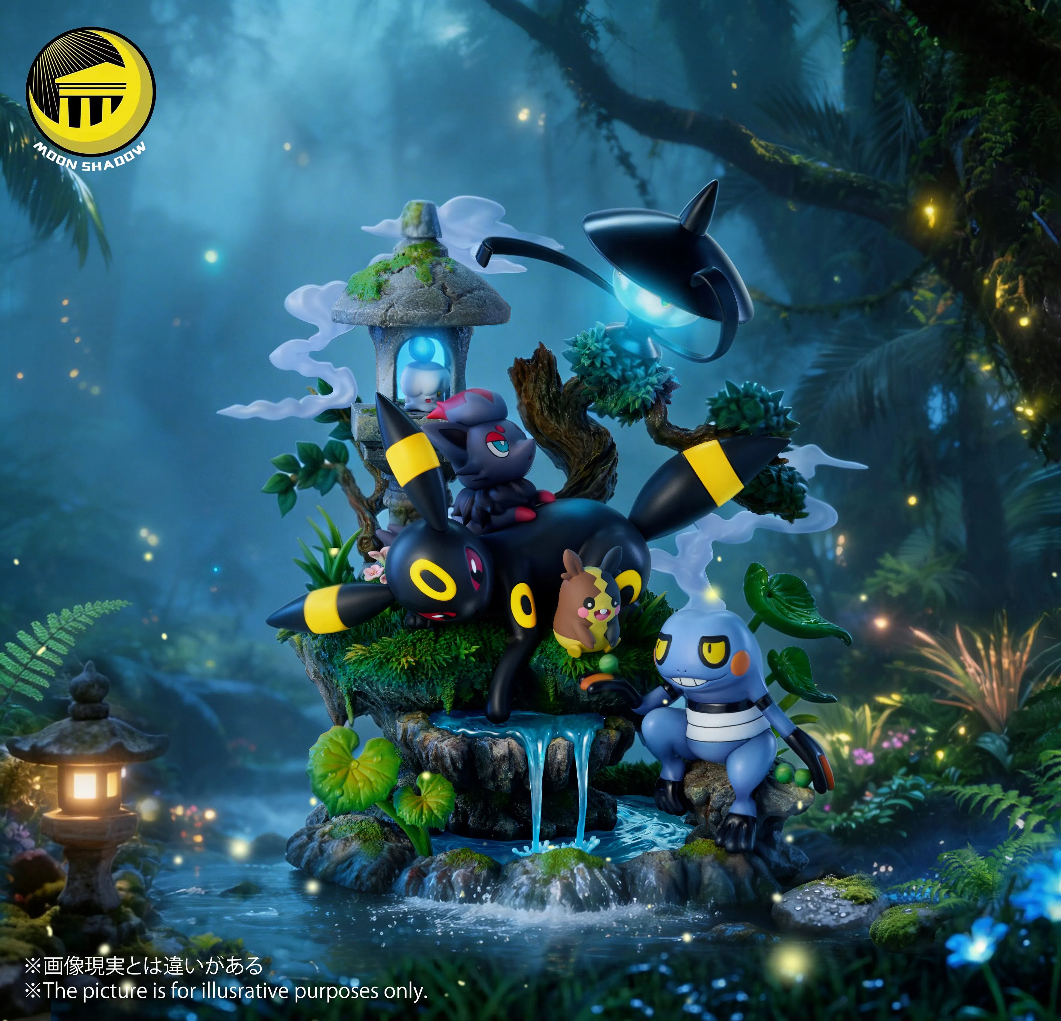 MoonShadow Studio - Nature Series Eevee #8 Umbreon Scene Pokémon-
