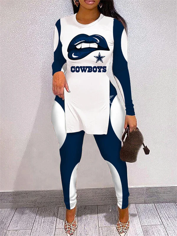 Dallas Cowboys
Limited Edition High Slit Shirts And Leggings Two-Piece Suits