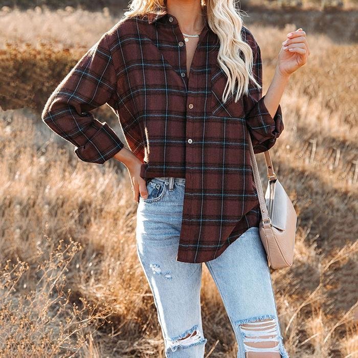 Comstylish Fashion Plaid Shirt
