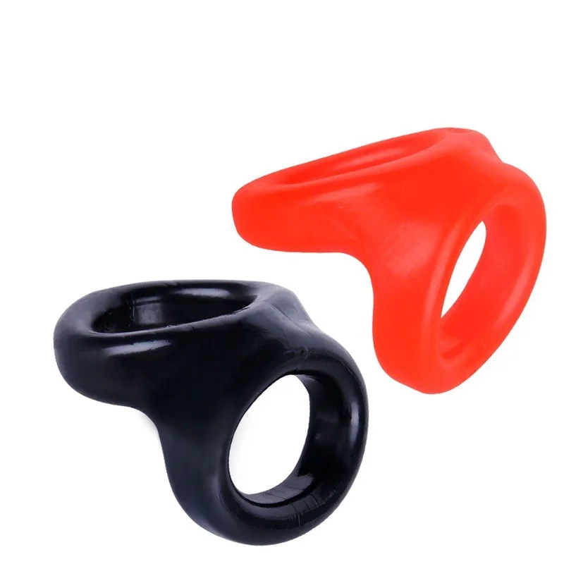 TPE Bundle Sperm Ring Double Egg Penis Ring - Rose Toy