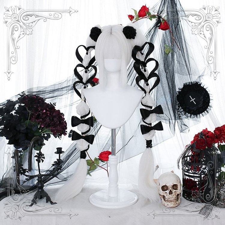 Lolita White Long Straight Wig BE920