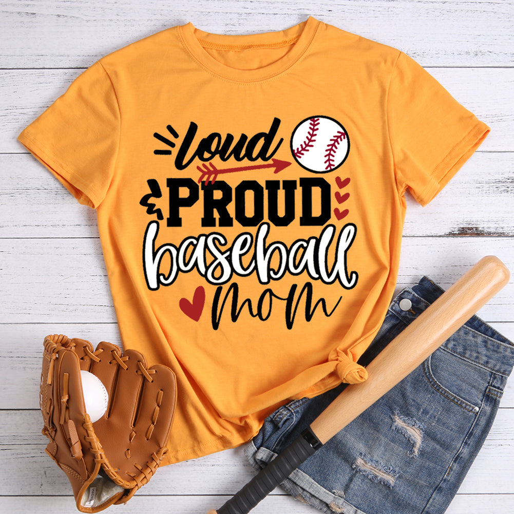 Loud proud baseball mom T-Shirt Tee -00089-Guru-buzz