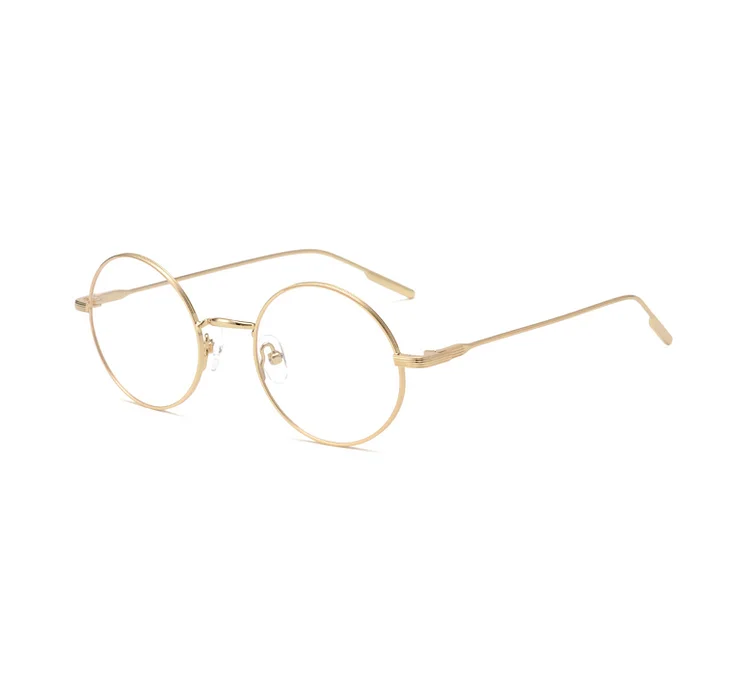 New fashion round titanium metal optical glasses eyeglasses women eyewear frames