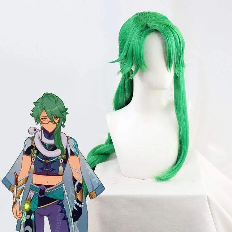 GI Baishu Green Cosplay Wig CC0297