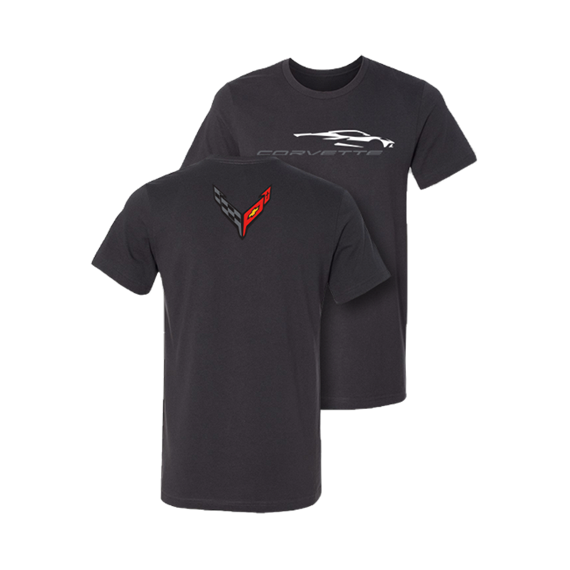 C8 Corvette Hand Gesture Chevrolet Series Printed Men's Oversized T-shirt - Devcarry