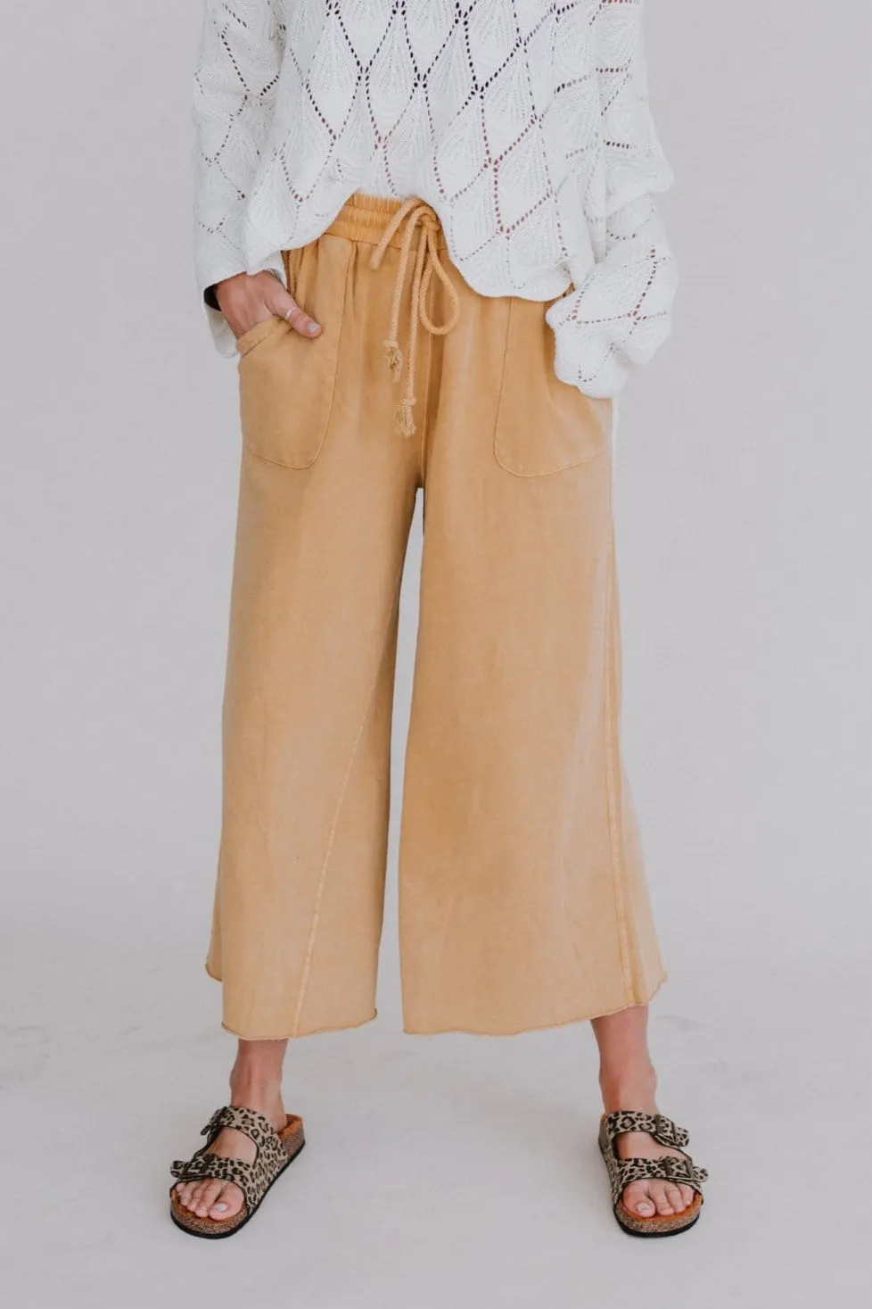 Relaxing Robin Wide Leg Pant - Mustard