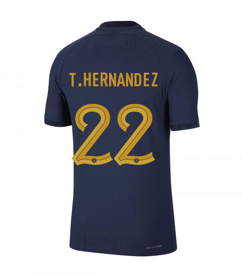France Theo Hernández 22 Home Shirt Kids & Junior Minikit World Cup 2022