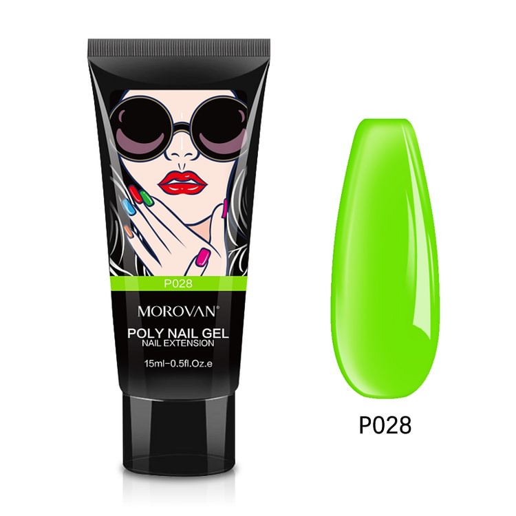 Morovan Lawn Green Poly Nail Gel P028