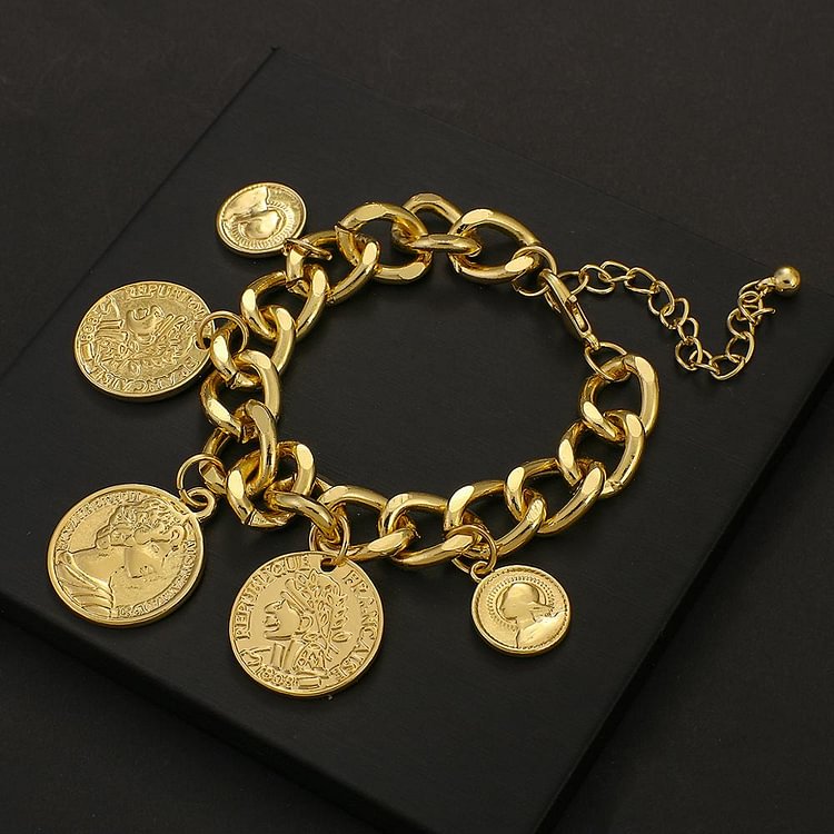 YOY-Personality Vintage Portrait Charms Bracelets For Women