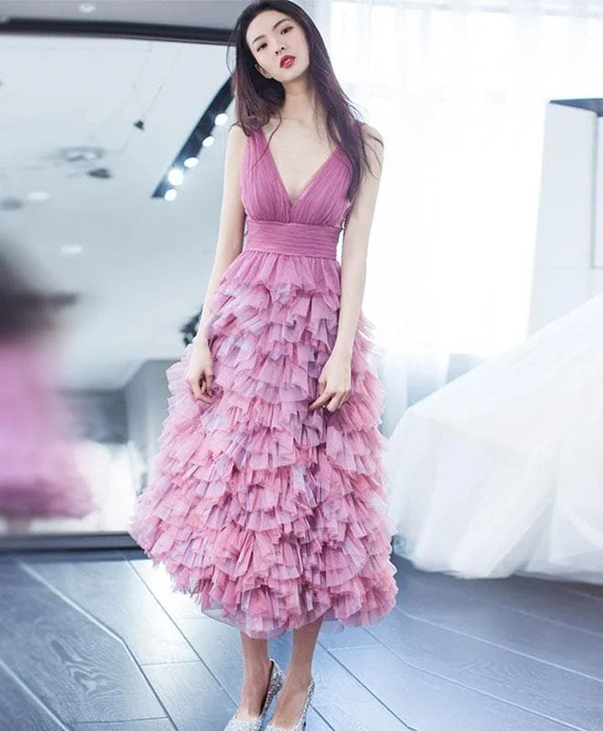 Cute V Neck Short Prom Dress