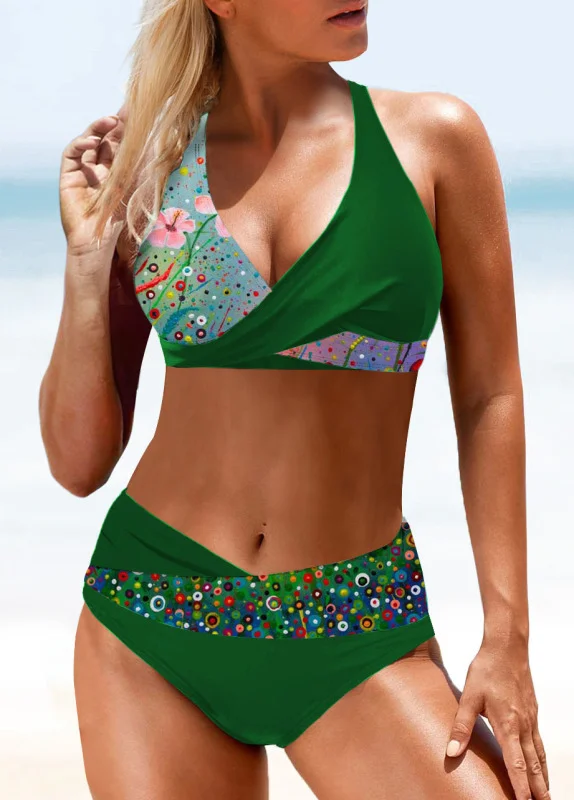 Floral Print Tankinis Swimwear Bikini Swimsuit