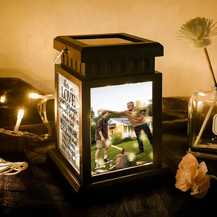 Personalized Photo Lantern Lamp Those We Love Don't Go Away Memorial Sympathy gift