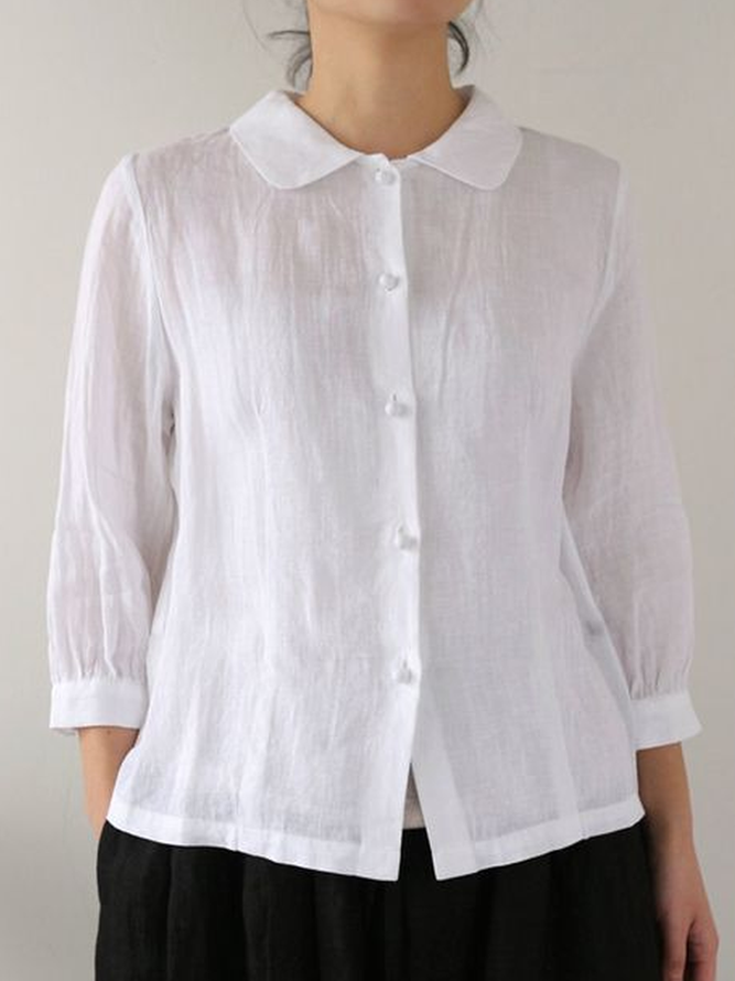 Casual Solid Shirts & Tops Zaesvini