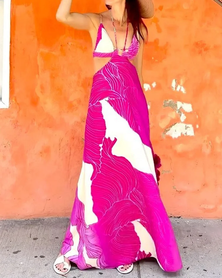 Casual Holiday Print Dress