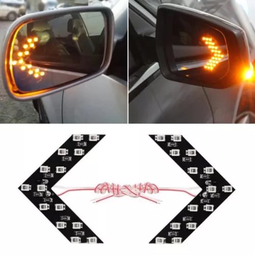 Dronehint 2?? 14LED Arrow Panel Car Side Mirror Turn Signal Indicator Light Universal Parts (For: Acura) Parts