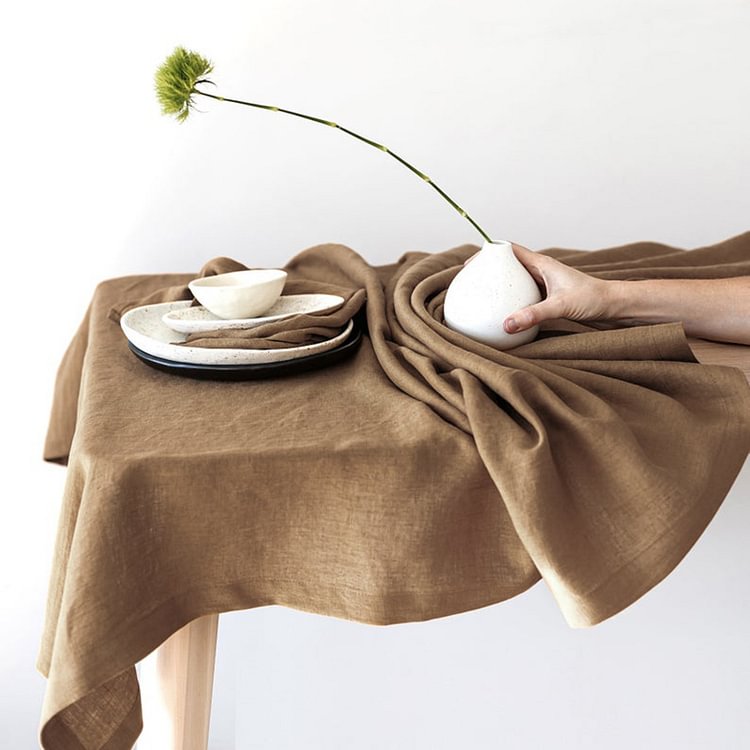 Simple Linen Tablecloth-ChouChouHome