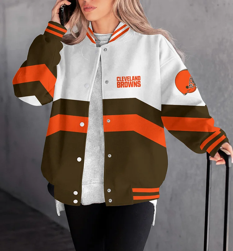 Cleveland Browns Women Limited Edition   Full-Snap  Casual Jacket