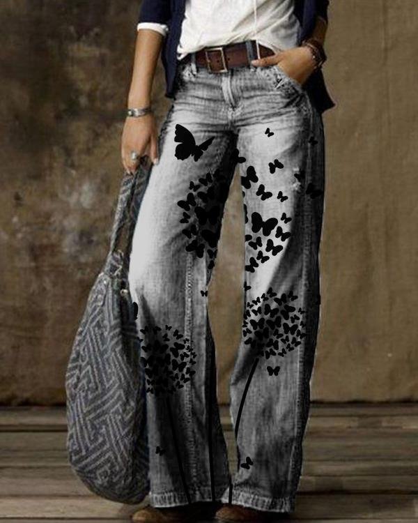 Casual Vintage Floral Printed Pants S-5XL - Chicaggo