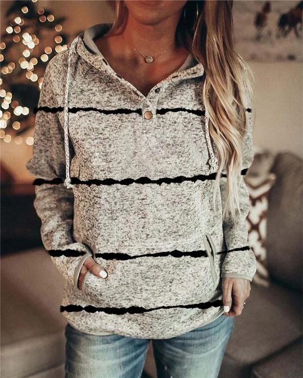 Tye tie Striped Casual Hoodie