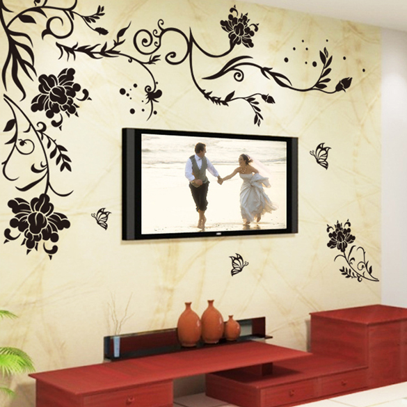 Flower Vine Removable Black Butterfly Wall Stickers Wall Decals Art Decor, 501 Original
Flower Vine Removable Black Butterfly Wall Stickers Wall Decals Art Decor, 501 Original