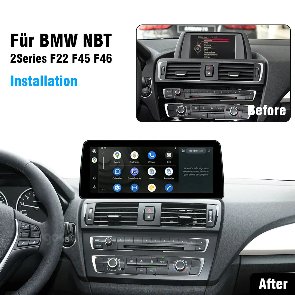 Ugode Für BMW 2Series F22 F45 F46 2013 - NOW year Apple CarPlay Android Auto Display Monitor Upgrade Autoradio Stereo