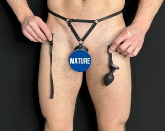 pornhint Pornhint Cock Ring + Butt Plug Thongs, Butt Plug Panties, Micro Mini Bikini, Sexy Thongs Men, PLUG String, Sexy panties for Men, Penis Harness, Tanga
