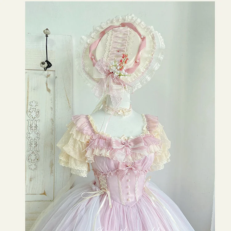 Blue Lily Vintage Style Lace-up Princess Lolita Dress ON810