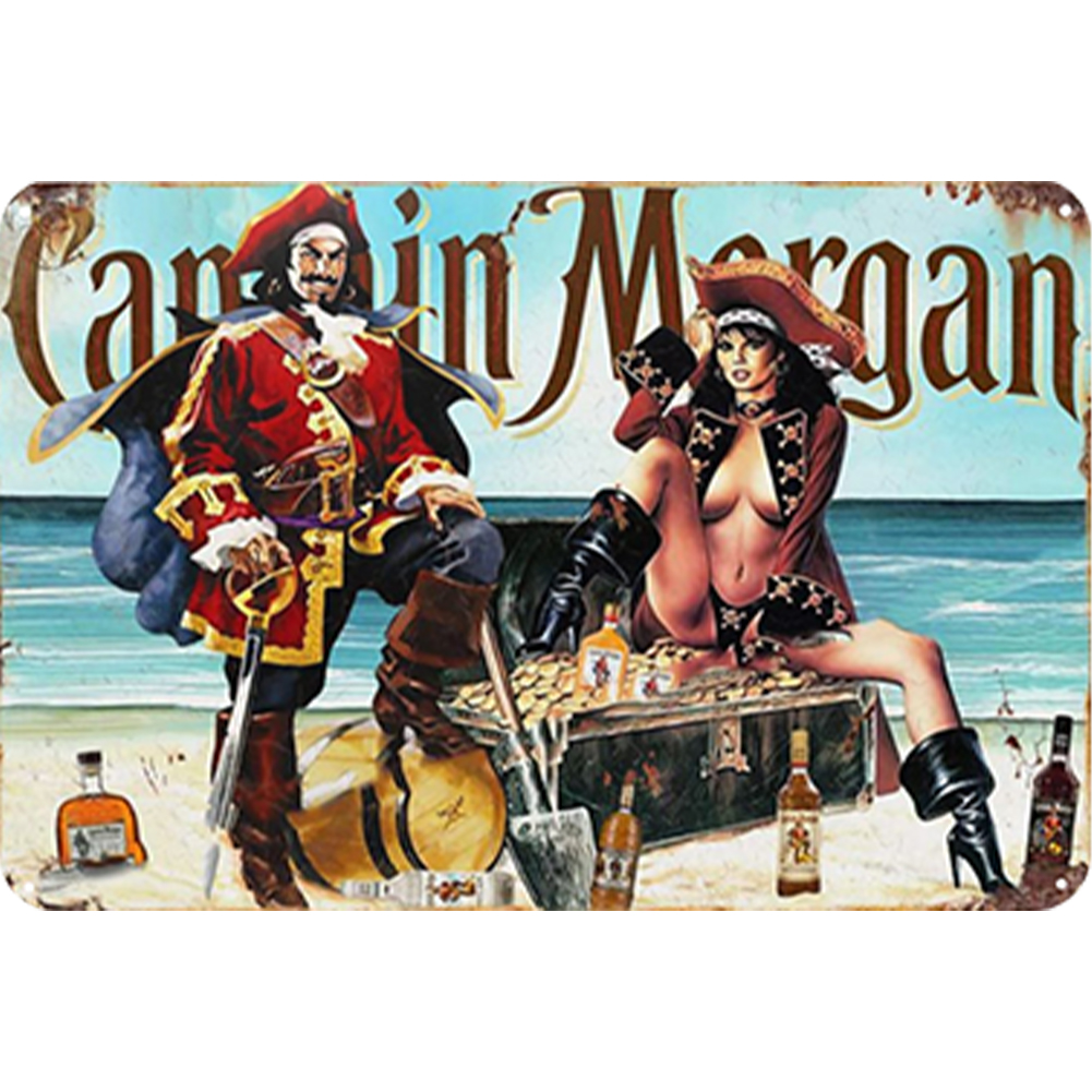 Captain Lady Morgan Panneaux En Tain M Tallique Cm Cm