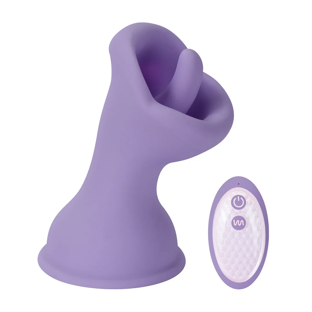 Wireless Remote Control 10-frequency Tongue Licking Oral Vibrator - Rose Toy