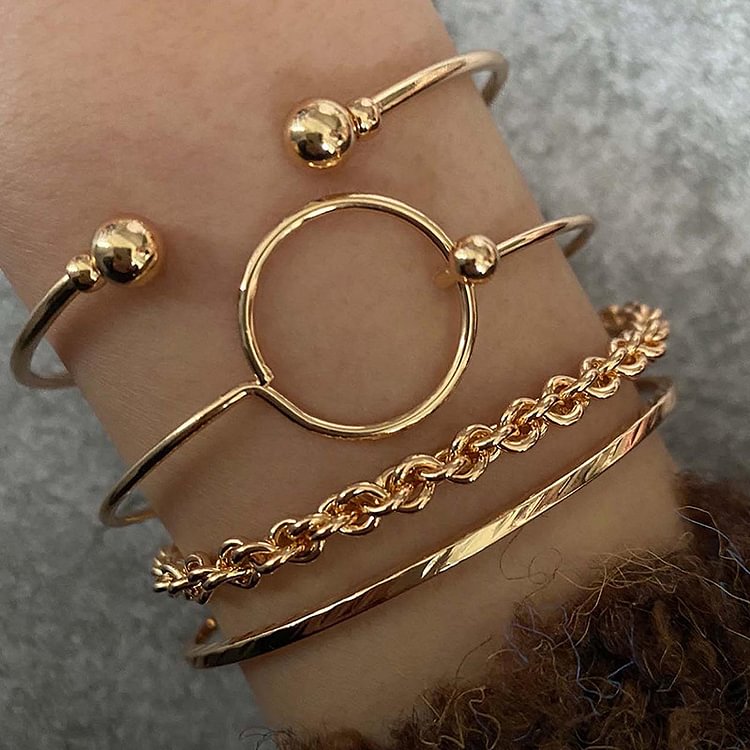 Vintage Solid Multilayer Bracelet