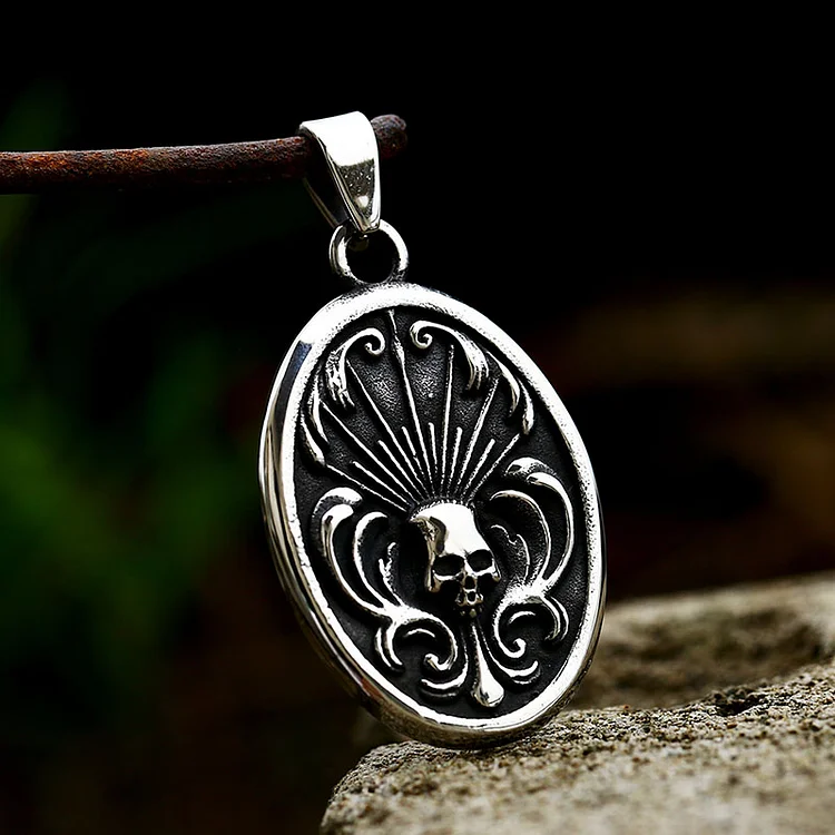 Gothic Japanese Skull Stainless Steel Necklace